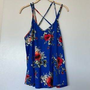 floral cotton tank